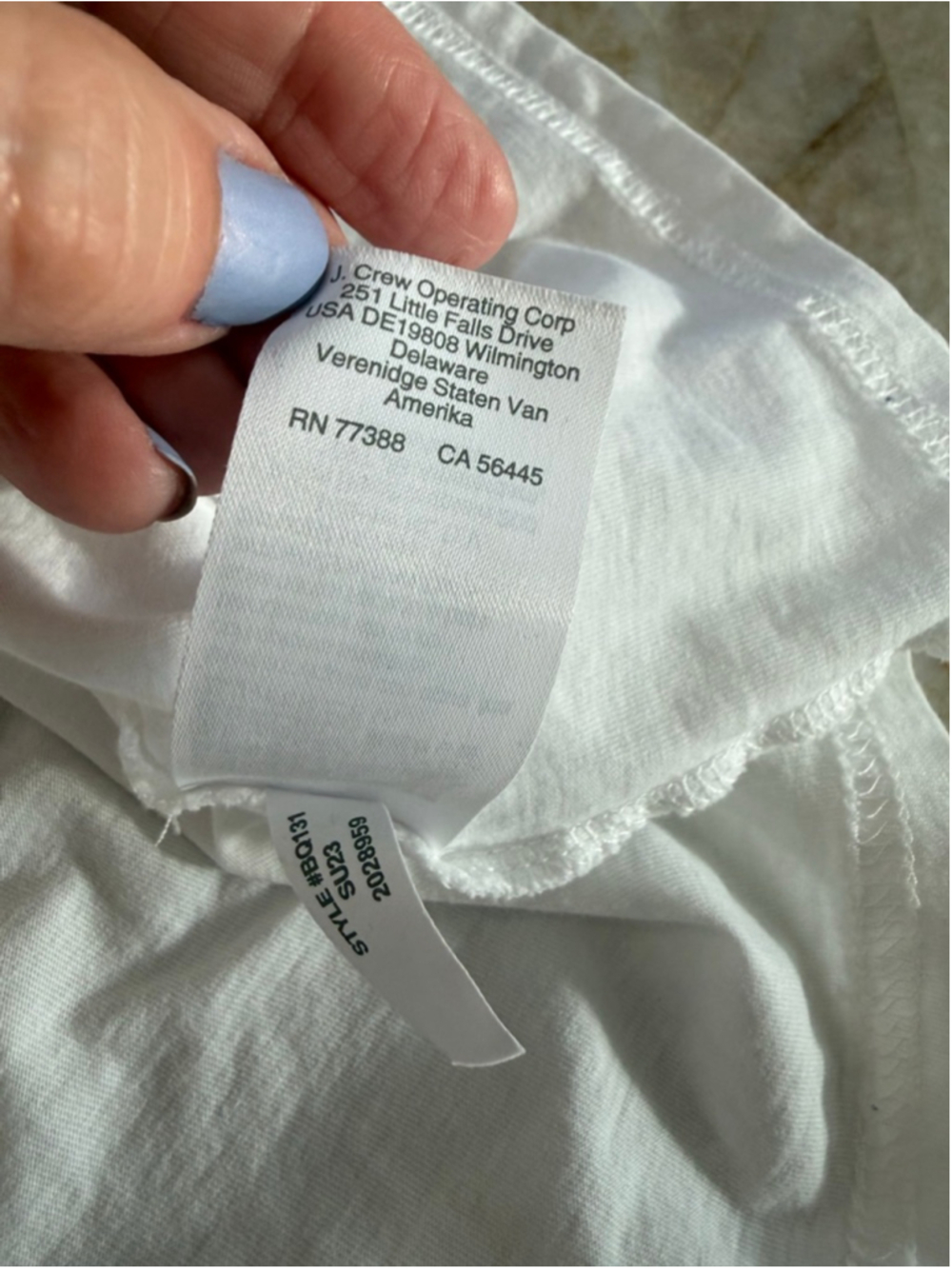 J.CREW White Puff Sleeve Blouse M, crisp cotton sleeves and tie, knit to body - Picture 8 of 8